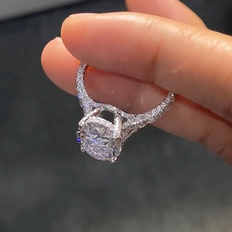 π₯5CT Oval Cut Sparkling Luxury Design Moissanite Engagement Ring