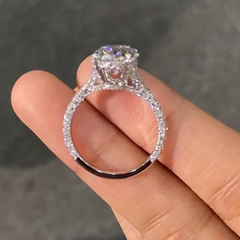 π₯5CT Oval Cut Sparkling Luxury Design Moissanite Engagement Ring