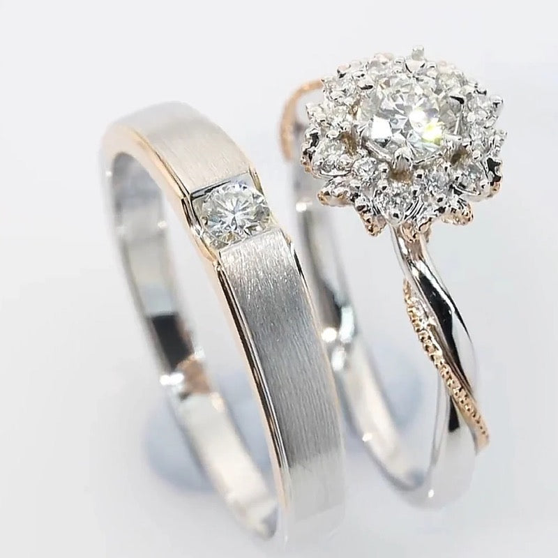 π₯ Holding Flowers Design Moissanite Engagement Ring