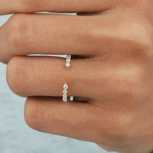 Moissanite Wedding Ring Matching Band 12