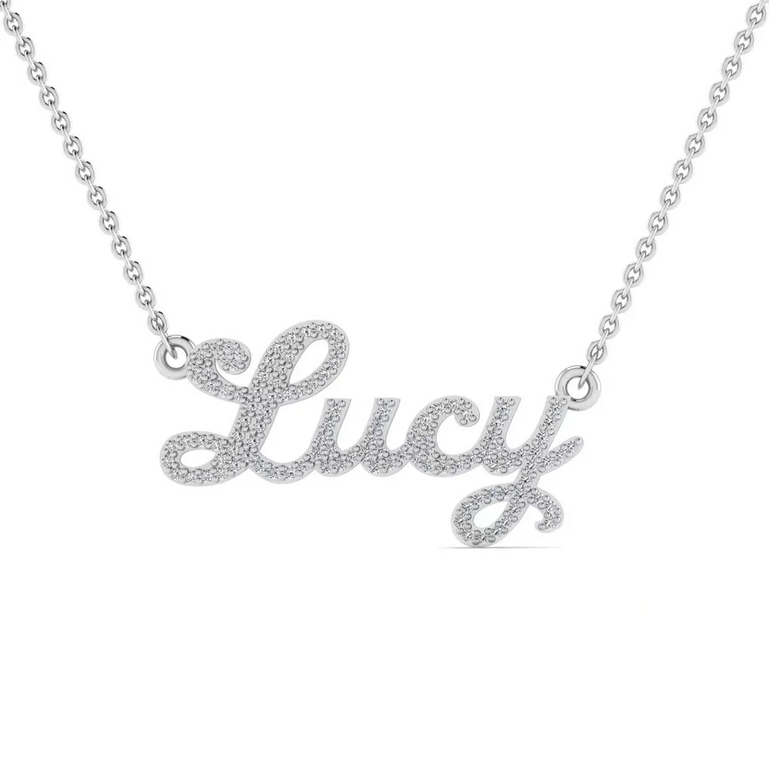 Custom Moissanite Name Necklace