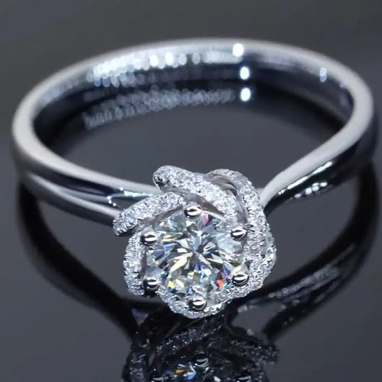 π₯ Flower Fountain Design 2 Moissanite Engagement Ring