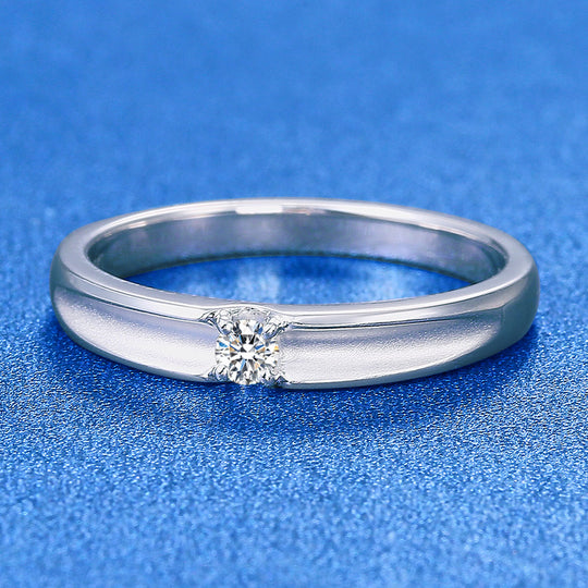 Simple Matte Design Couple Ring For Women