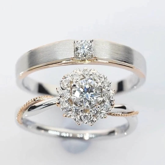 π₯ Holding Flowers Design Moissanite Engagement Ring