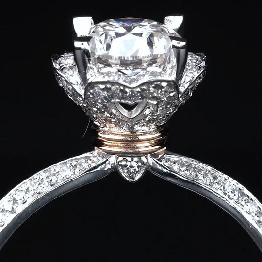 Proposal Flower Design Moissanite Engagement Ring