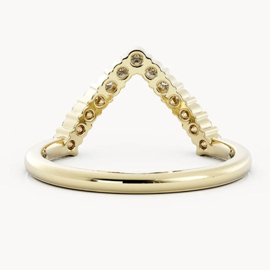Half Half Eternity Shank Moissanite Wedding Ring Matching Band