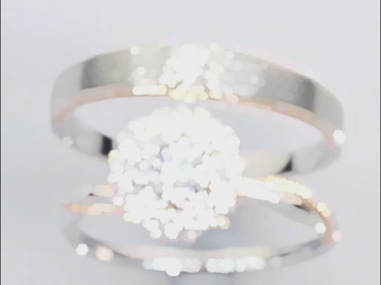 π₯ Holding Flowers Design Moissanite Engagement Ring