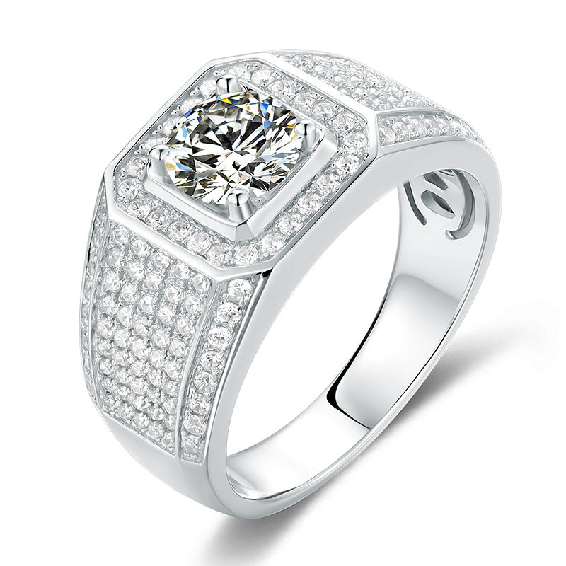 Moissanite Wedding Ring For Men