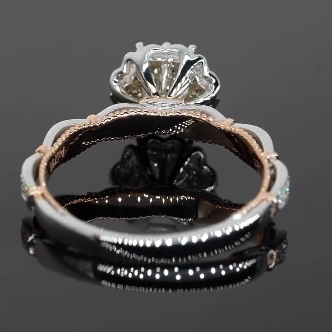New Arrived Flower Design Moissanite Engagement Ring