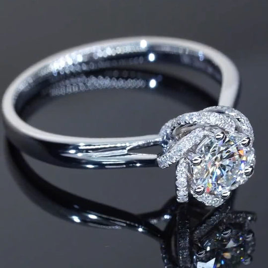 π₯ Flower Fountain Design 2 Moissanite Engagement Ring