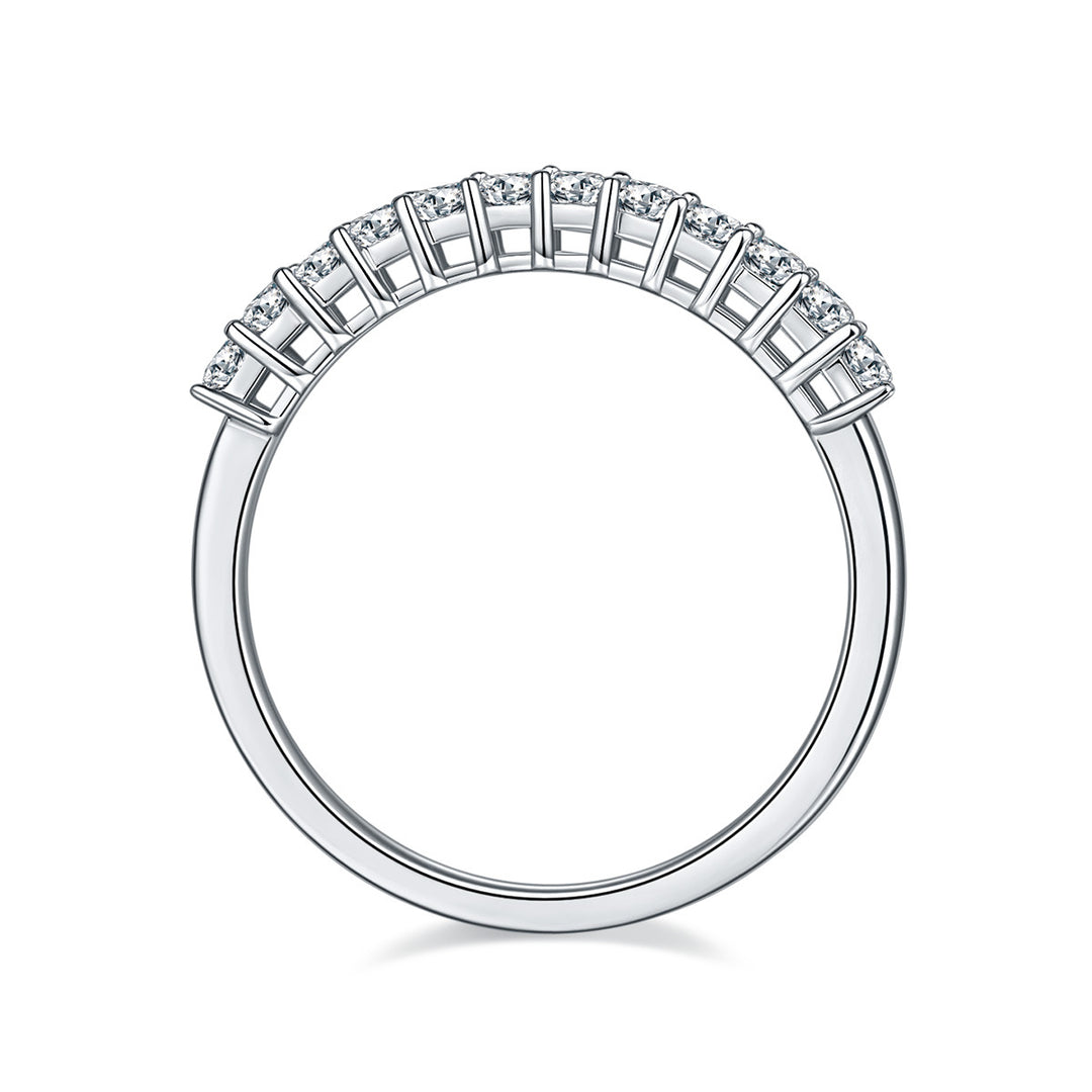 Princess cut 2x2mm 1ct total Wedding Band Moissanite Half Eternity Ring
