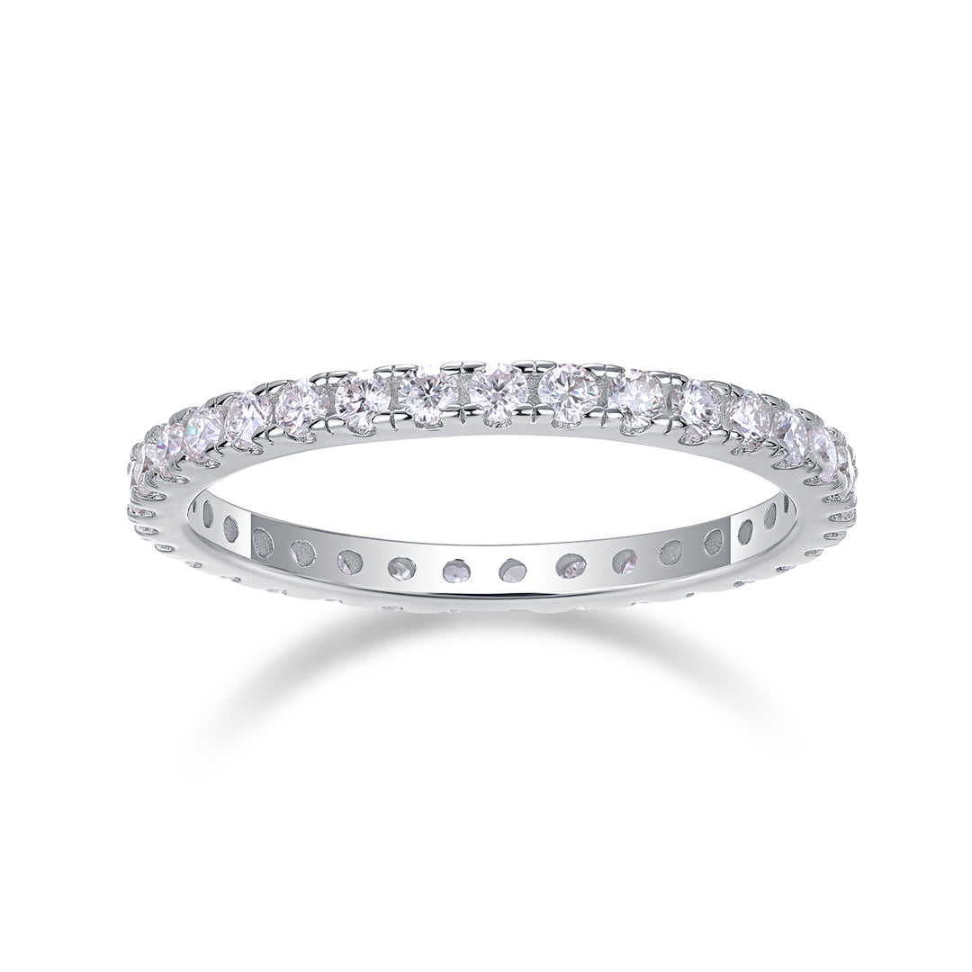 2.0MM Full Eternity Ring Moissanite Wedding Band