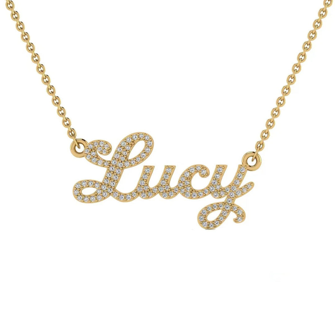 Custom Moissanite Name Necklace