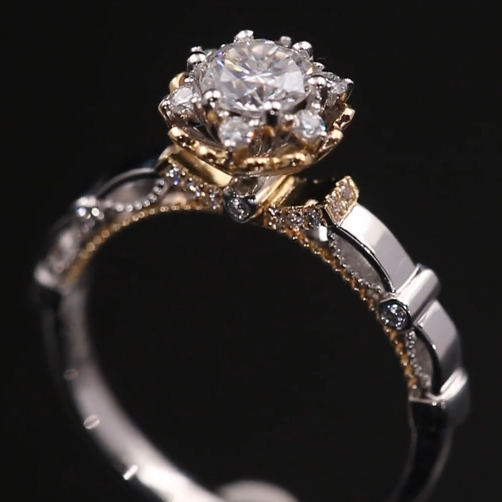 New Arrived Bouquet of Love Moissanite Engagement Ring