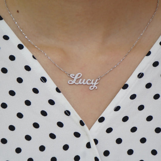 Custom Moissanite Name Necklace