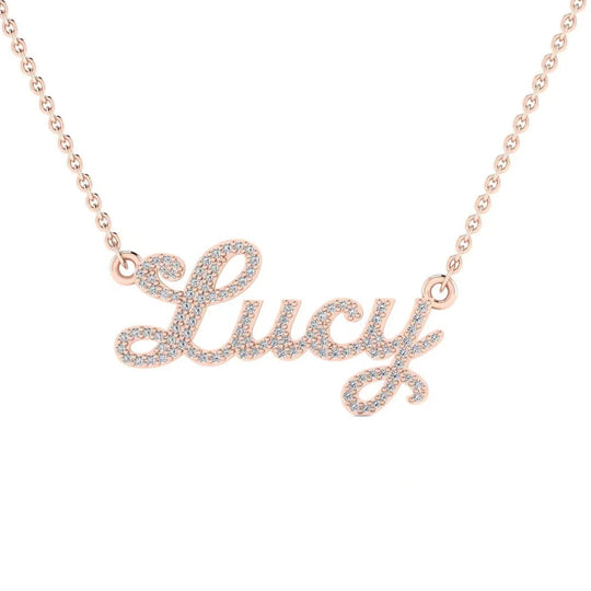 Custom Moissanite Name Necklace