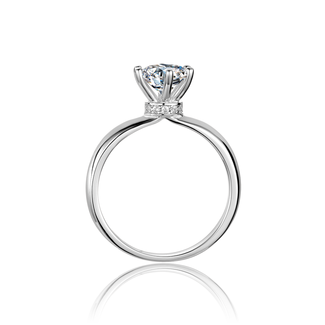 Lucky Moissanite Engagement Ring