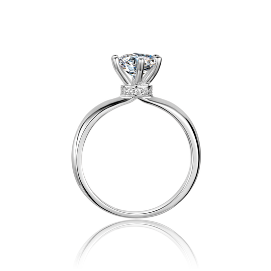 Lucky Moissanite Engagement Ring