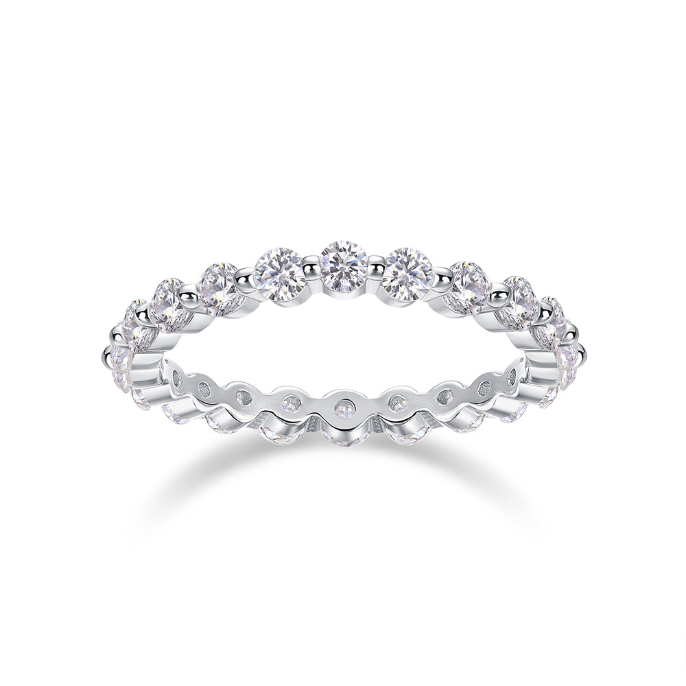 Wedding Band 1.32mm Moissanite Full Eternity Ring