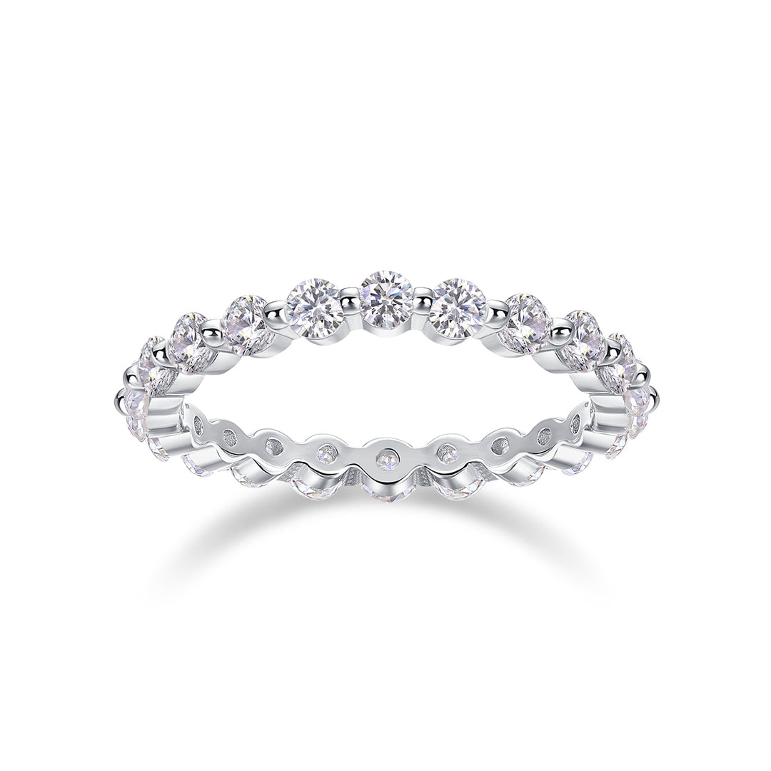 Wedding Band 1.32mm Moissanite Full Eternity Ring