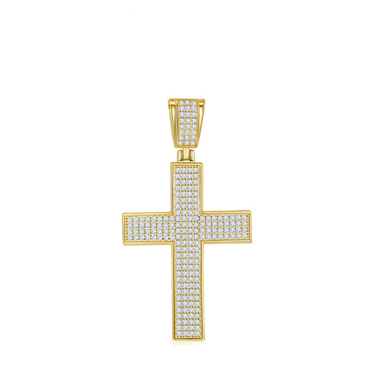 Moissanite Cross Pendant Necklace