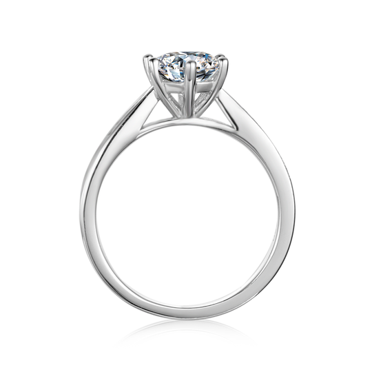 Classic 6 Prongs Design  Moissanite Engagement Ring