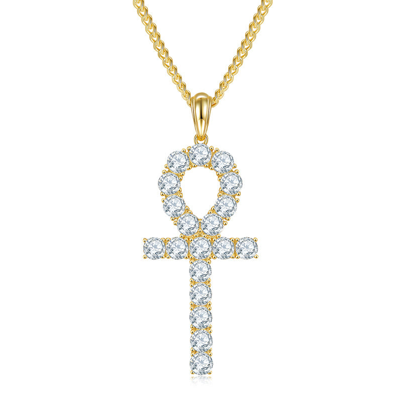 3mm/4mm/5mm Moissanite Special Cross Pendant Necklace