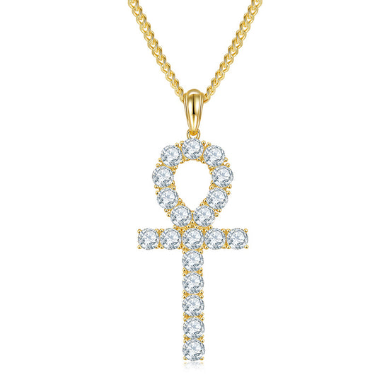 3mm/4mm/5mm Moissanite Special Cross Pendant Necklace