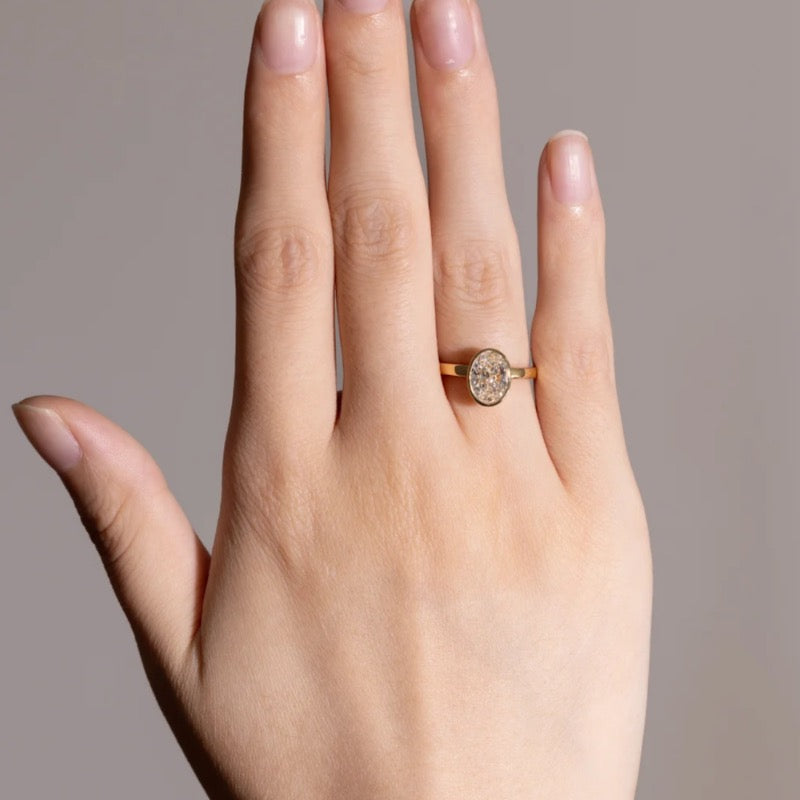 Oval Cut Solitaire Moissanite Engagement Ring