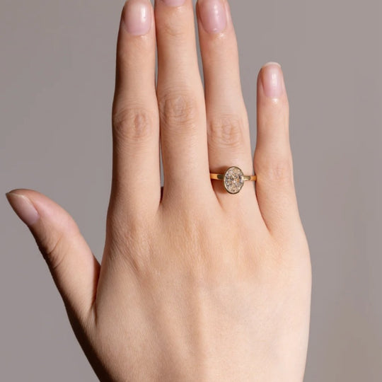Oval Cut Solitaire Moissanite Engagement Ring