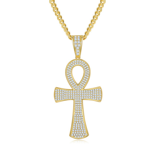 Moissanite Special Cross Pendant Necklace