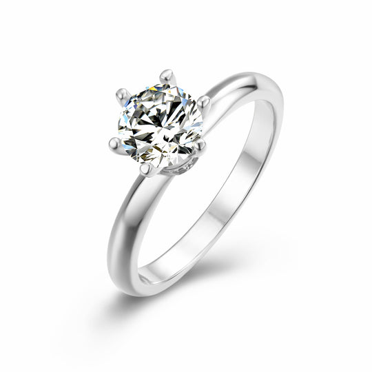 Lucky Moissanite Engagement Ring