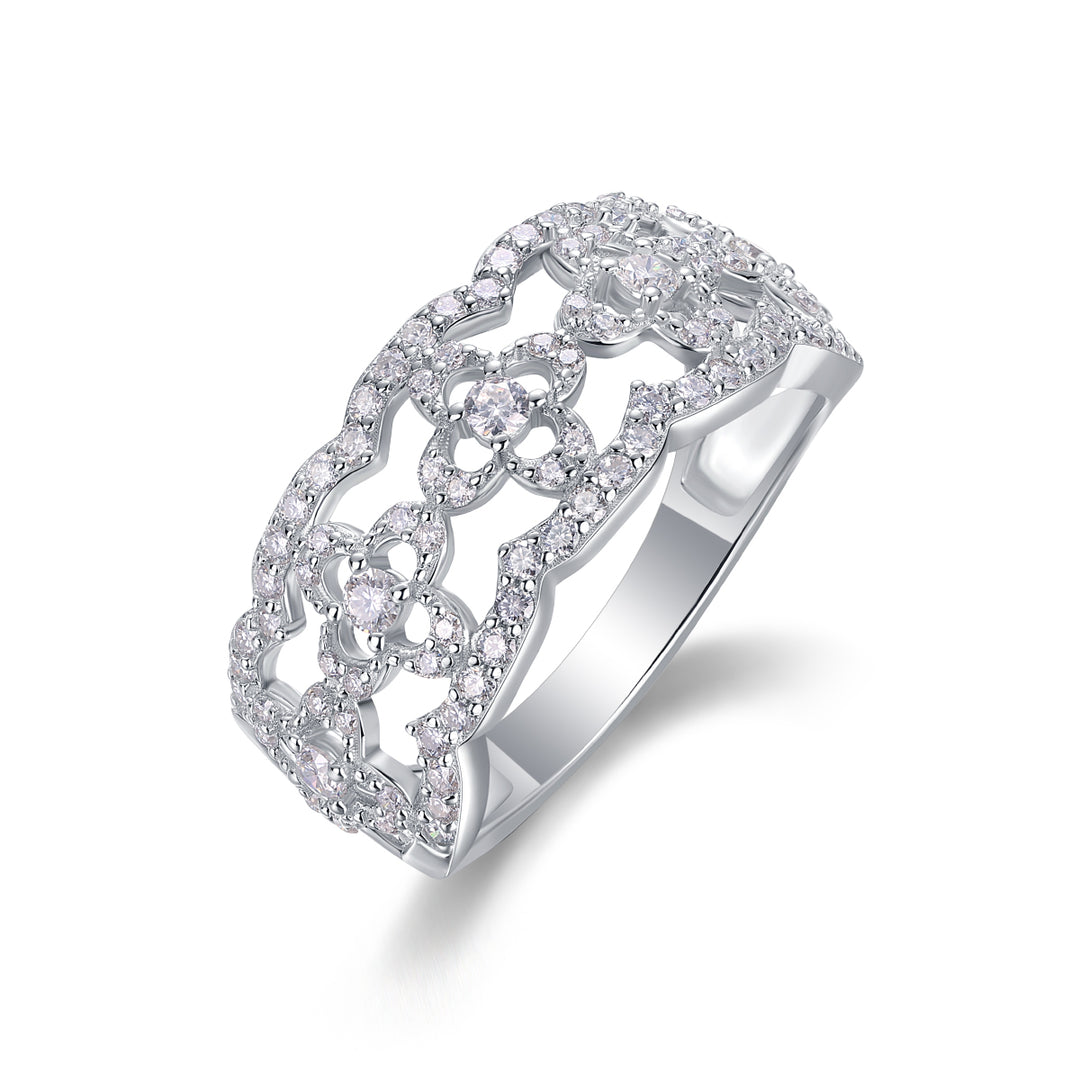 Elegance of Blossoms  Moissanite Wedding Ring