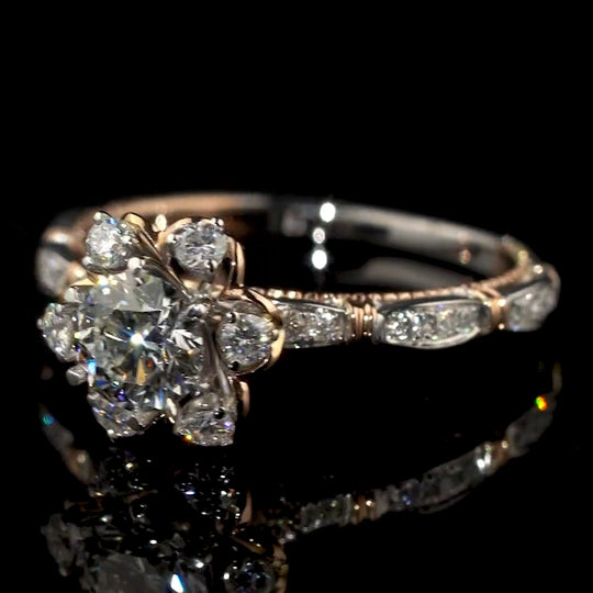 The Love Bouquet Moissanite Engagement Ring