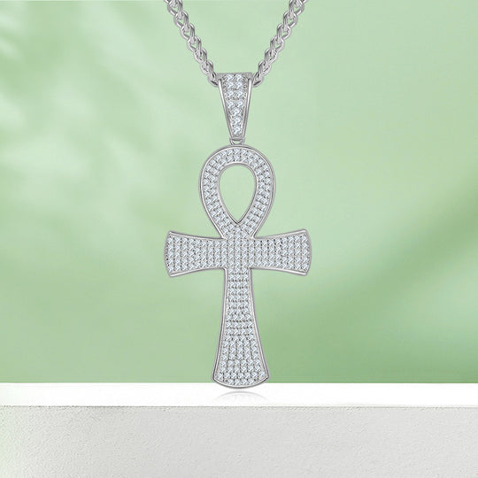 Moissanite Special Cross Pendant Necklace