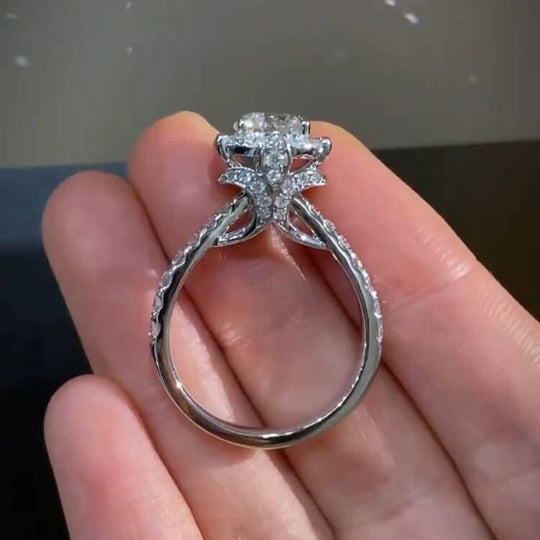 Mermaid Design 2 Moissanite Engagement Ring