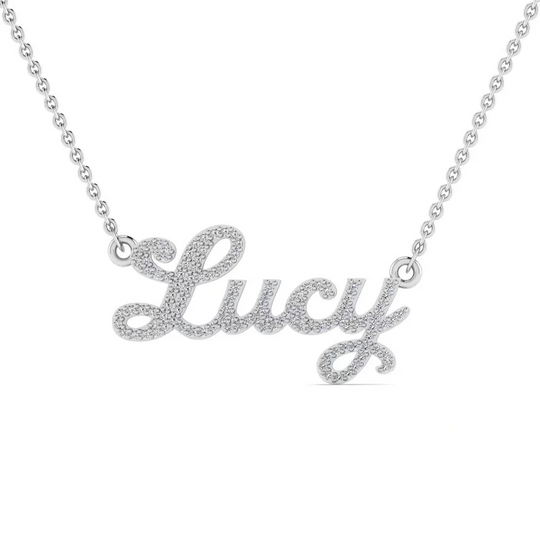 Custom Moissanite Name Necklace