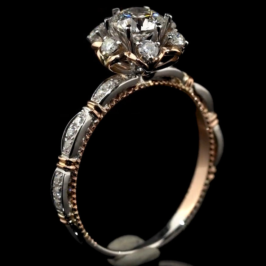 The Love Bouquet Moissanite Engagement Ring