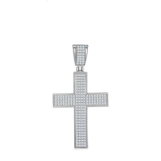 Moissanite Cross Pendant Necklace