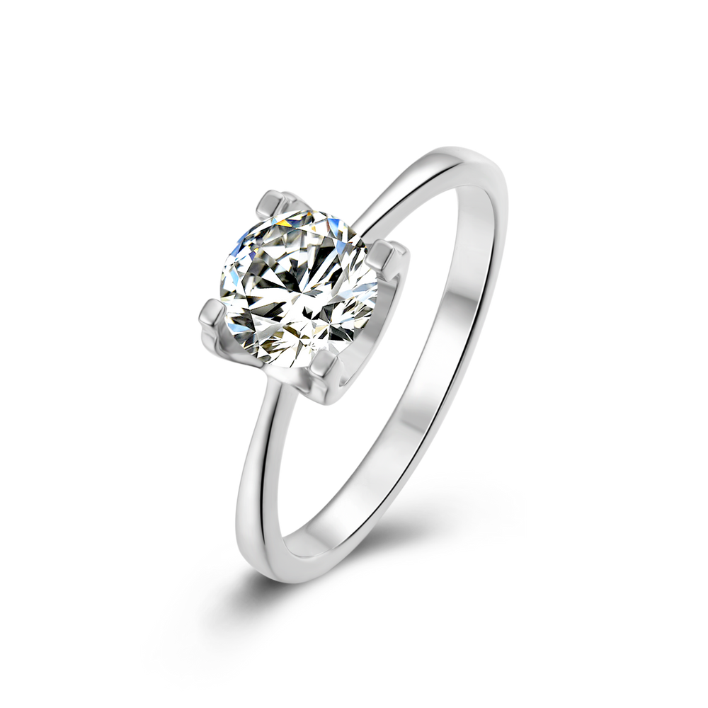 Bull Head Design Solitarie Moissanite Engagement Ring