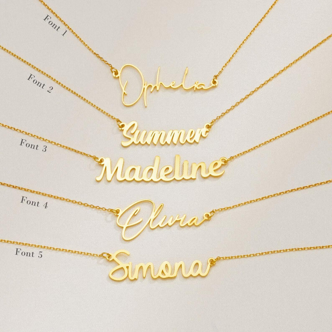 Custom Moissanite Name Necklace