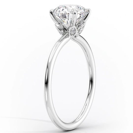 3CT Oval Cut Moissanite Engagement Ring