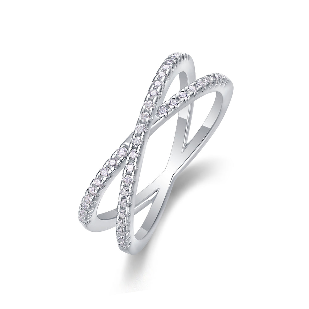 Crossed Dreams Moissanite  Wedding Ring