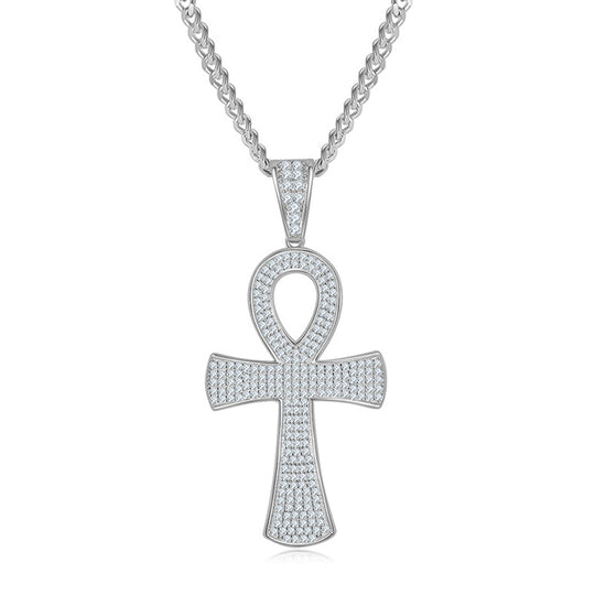 Moissanite Special Cross Pendant Necklace