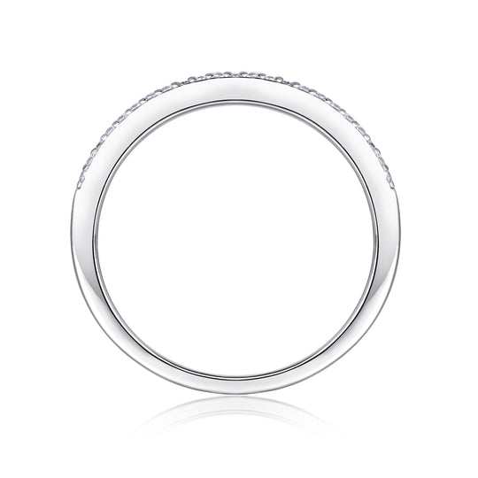 Baguettes Cut Half Eternity Matching Band Wedding Ring