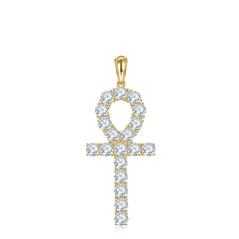 3mm/4mm/5mm Moissanite Special Cross Pendant Necklace