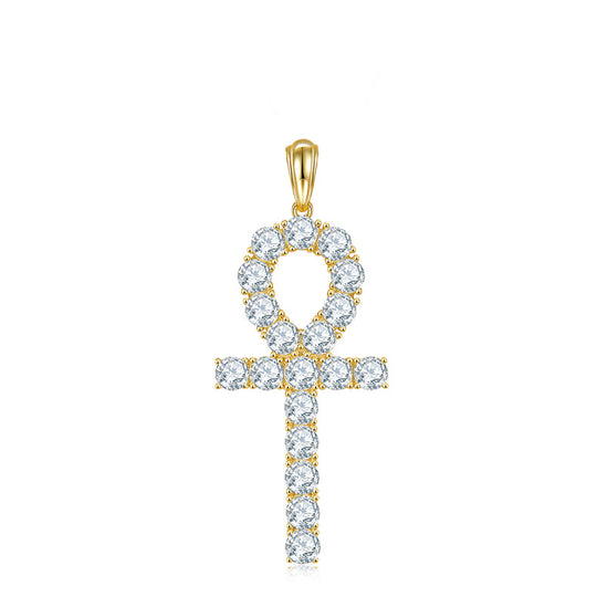 3mm/4mm/5mm Moissanite Special Cross Pendant Necklace