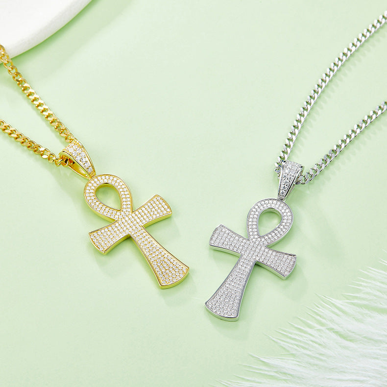 Moissanite Special Cross Pendant Necklace