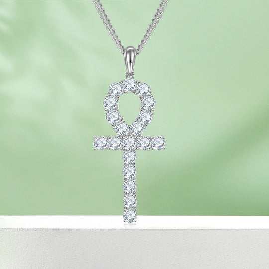 3mm/4mm/5mm Moissanite Special Cross Pendant Necklace