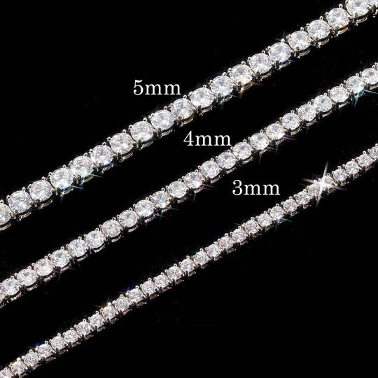 3mm/4mm/5mm Moissanite Tennis Necklace